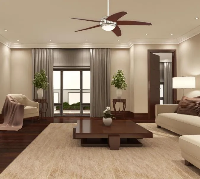 Bendan LED 52-Inch Five-Blade Indoor Ceiling Fan, Brushed Nickel Finish with Hammered Accents and Dimmable LED Light Kit