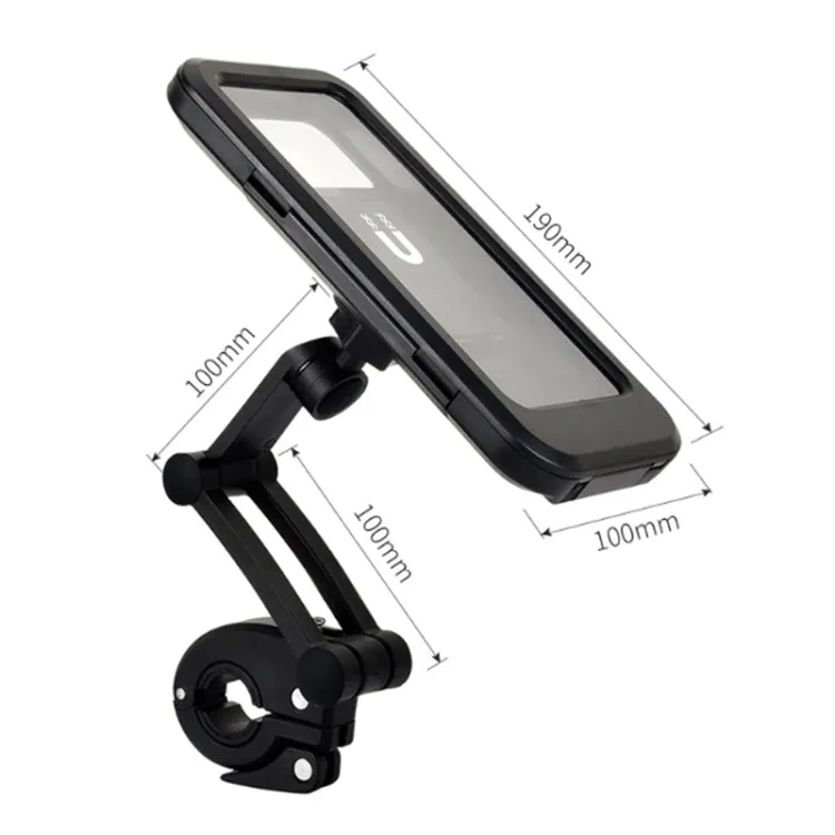 Bicycle Mobile Phone Holder Mountain Bike Waterproof Bag(Black)