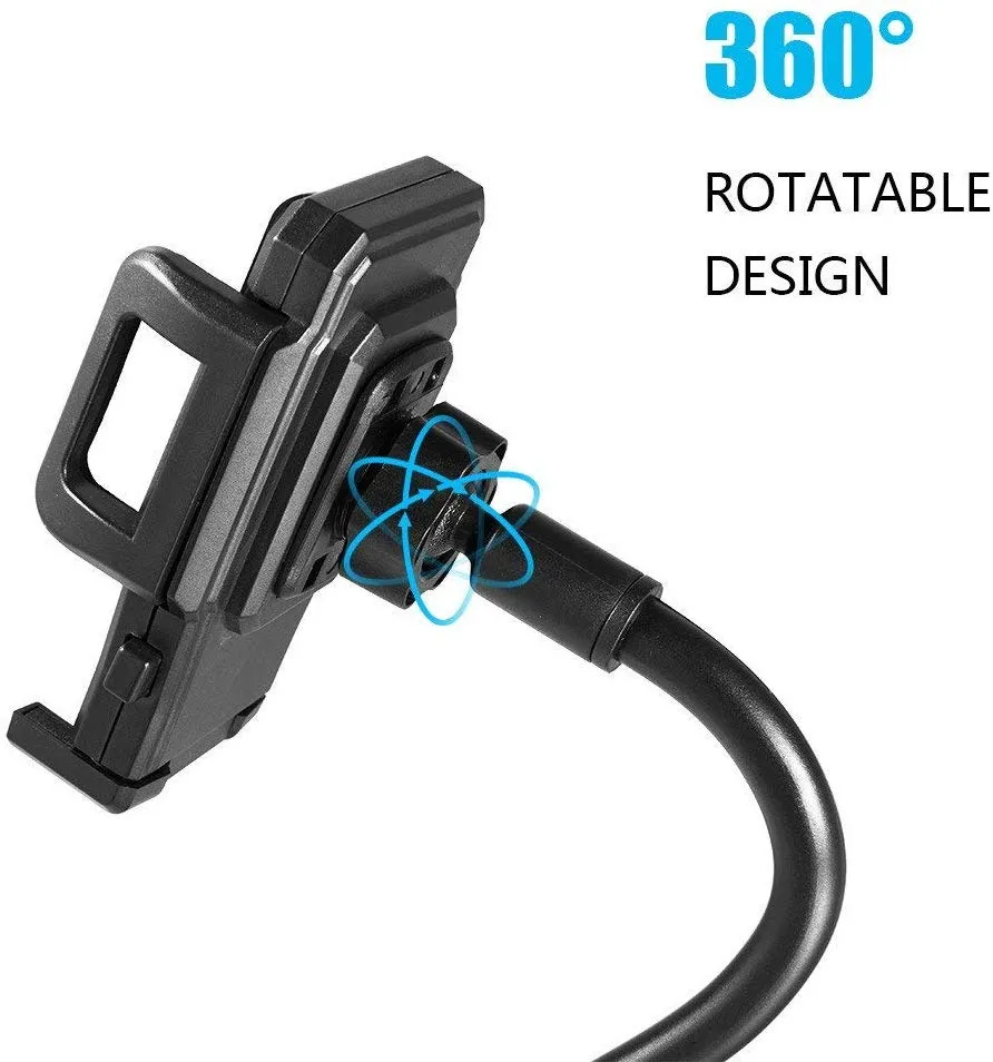 Cell Phone Holder for Car, Universal Adjustable Gooseneck Cup Holder Cradle Car Mount for iPhone Xs/Xs Max/Xr/8/7 Plus/iPod Touch (Black)