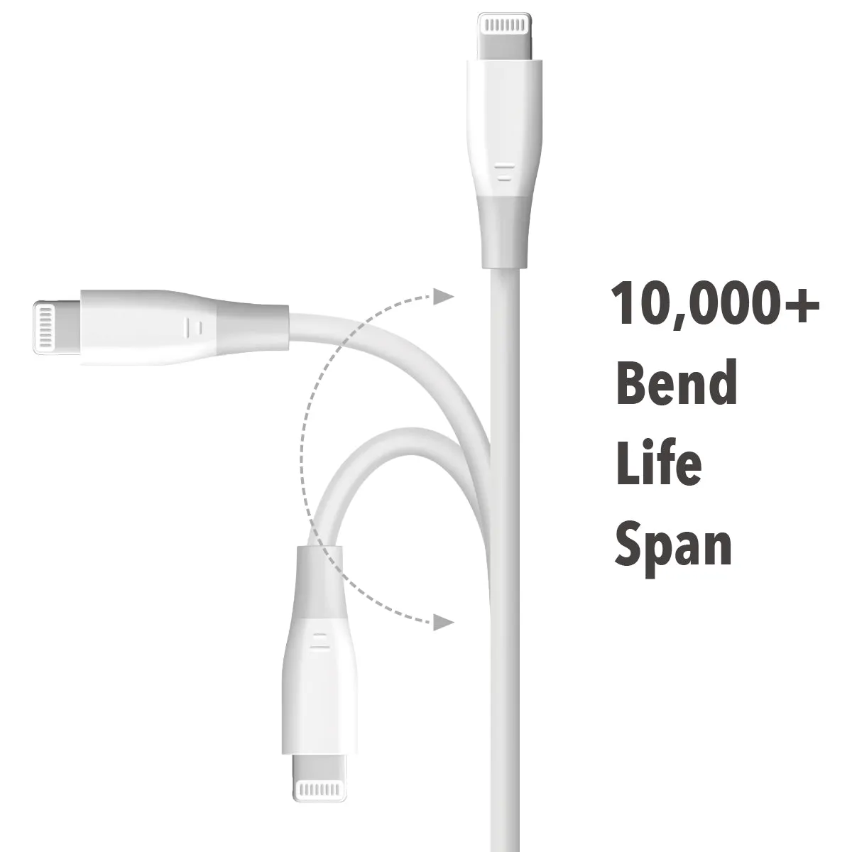 Charge Cable - 3FT USB-A to MFi Lightning 18W White (C89 Chip) Cables