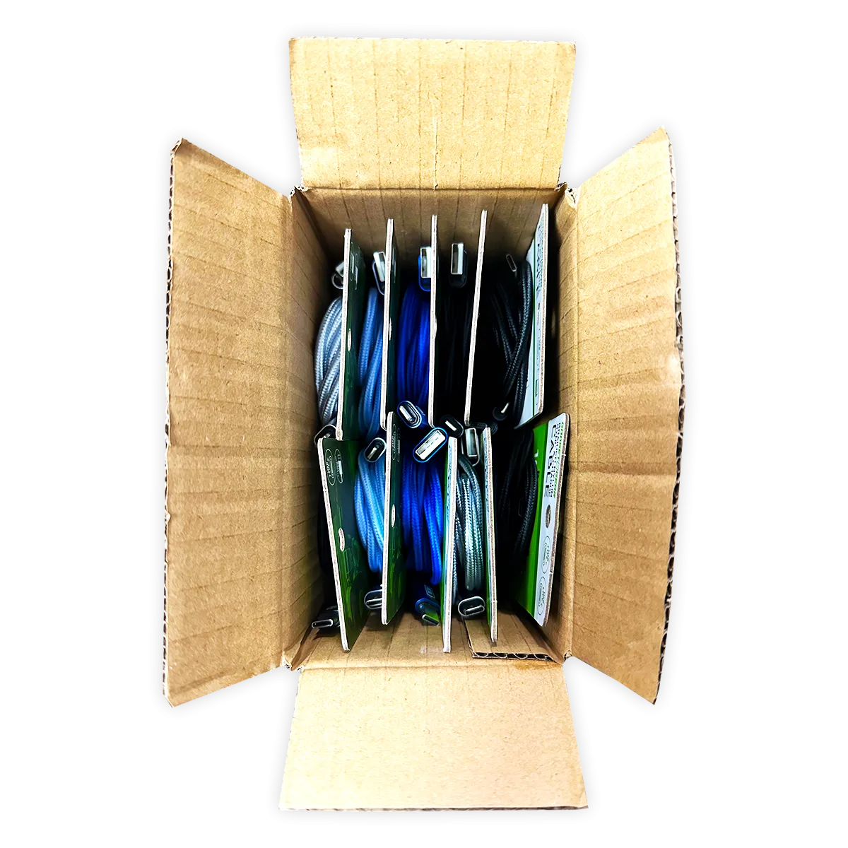 Charging Cable Wing Rack Assortment 10FT - 10 Pieces Per Pack 88482