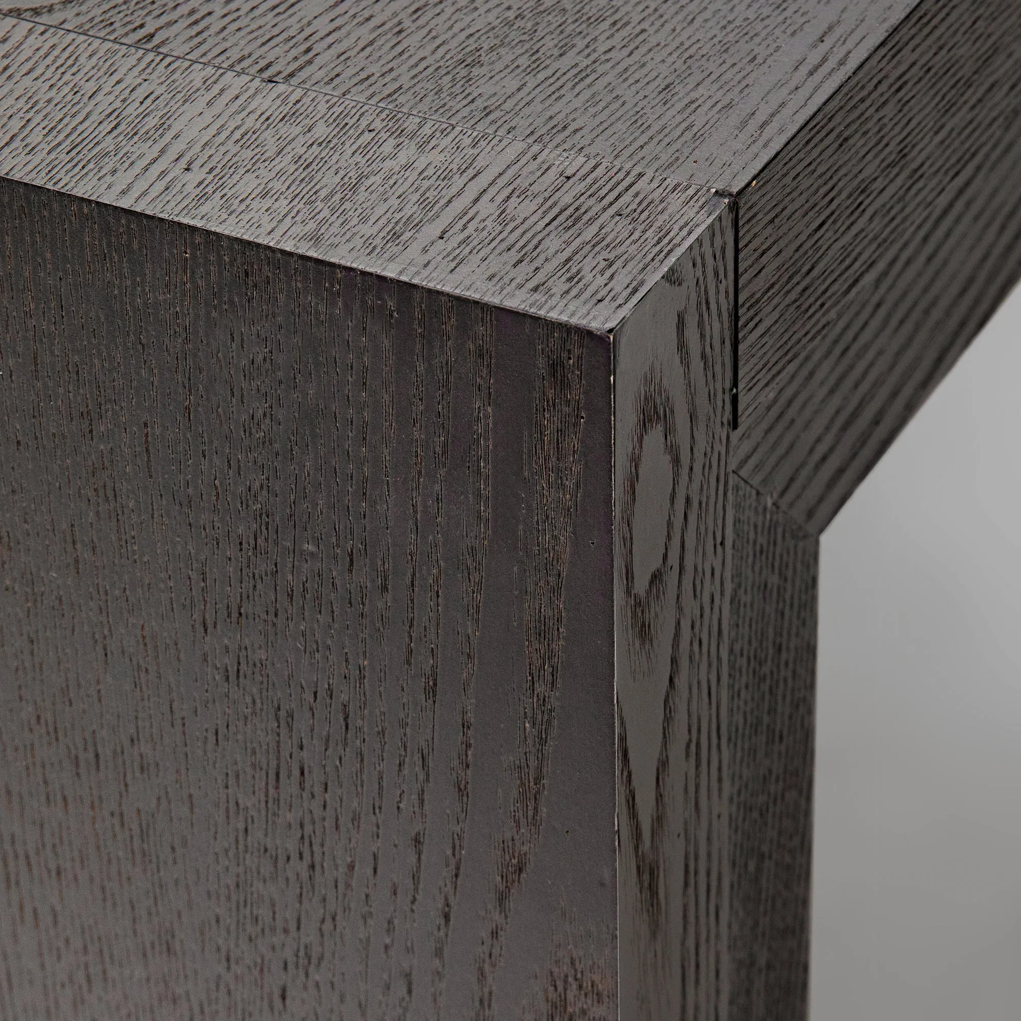Cina Storage Cabinet with Tempered Glass - Walnut
