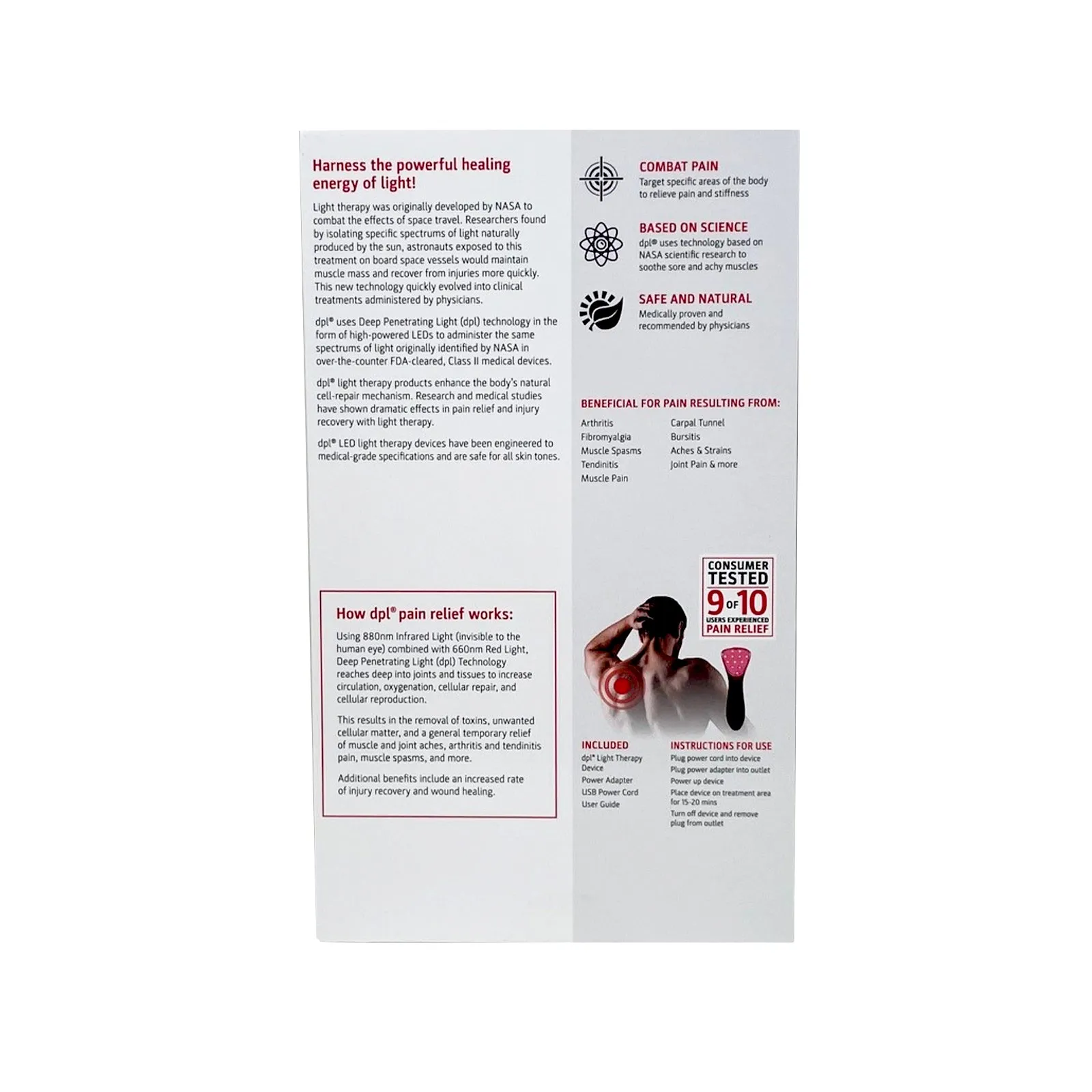 Clinical LED Light Therapy, Pain Relief by dpl Light Therapy