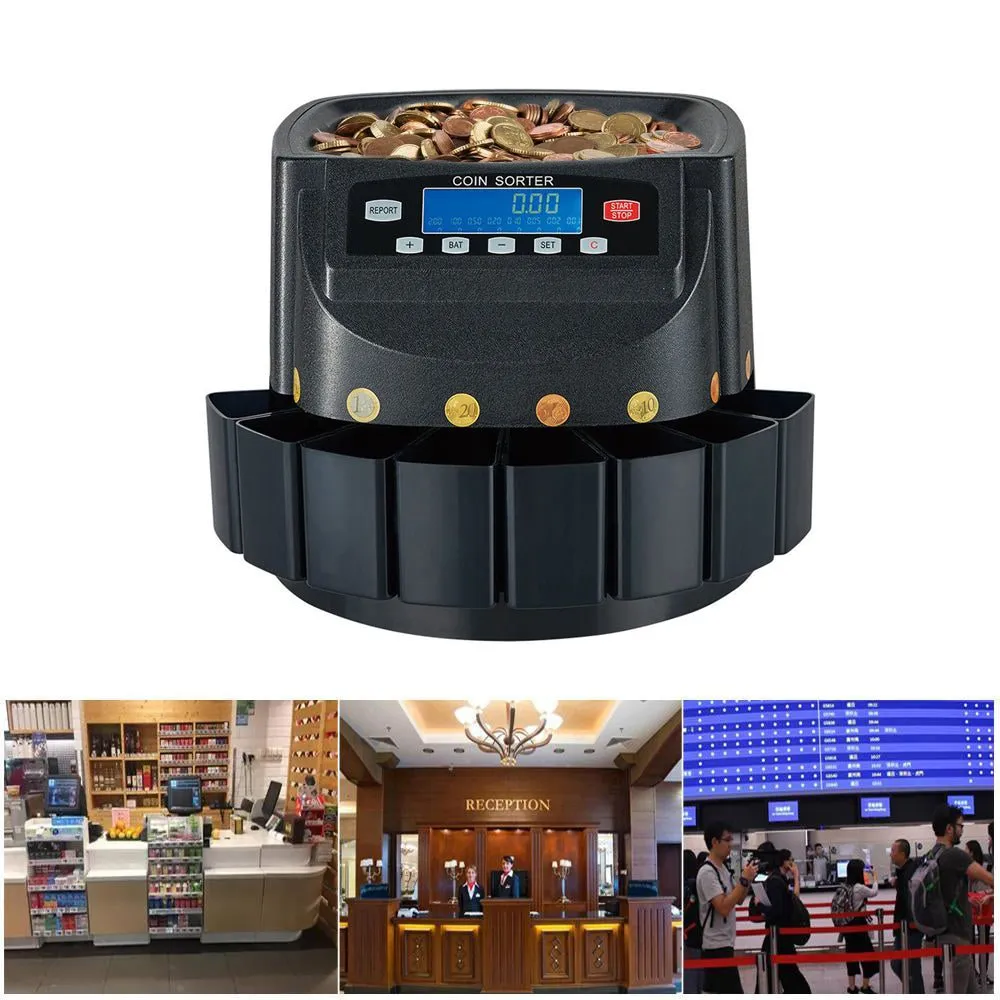 CRONY CN-550 Coin counting machine LCD screen coin sorting machine Export coin counting machine Banknote Verifiers Money Counter