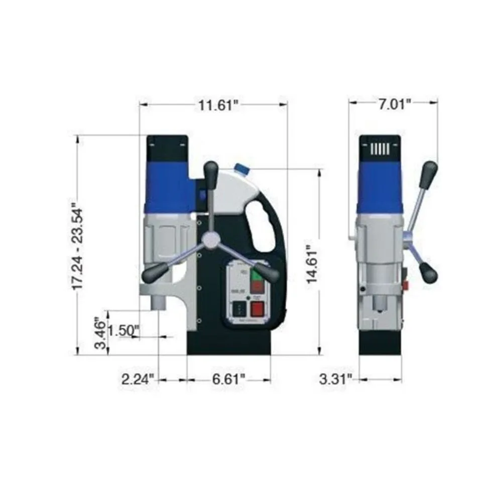 CS Unitec MAB 525 Magnetic Drill | 2-1/2" Dia. Hole Cutting Capacity | Variable Speed, Variable Torque, Reversible, Large Stroke