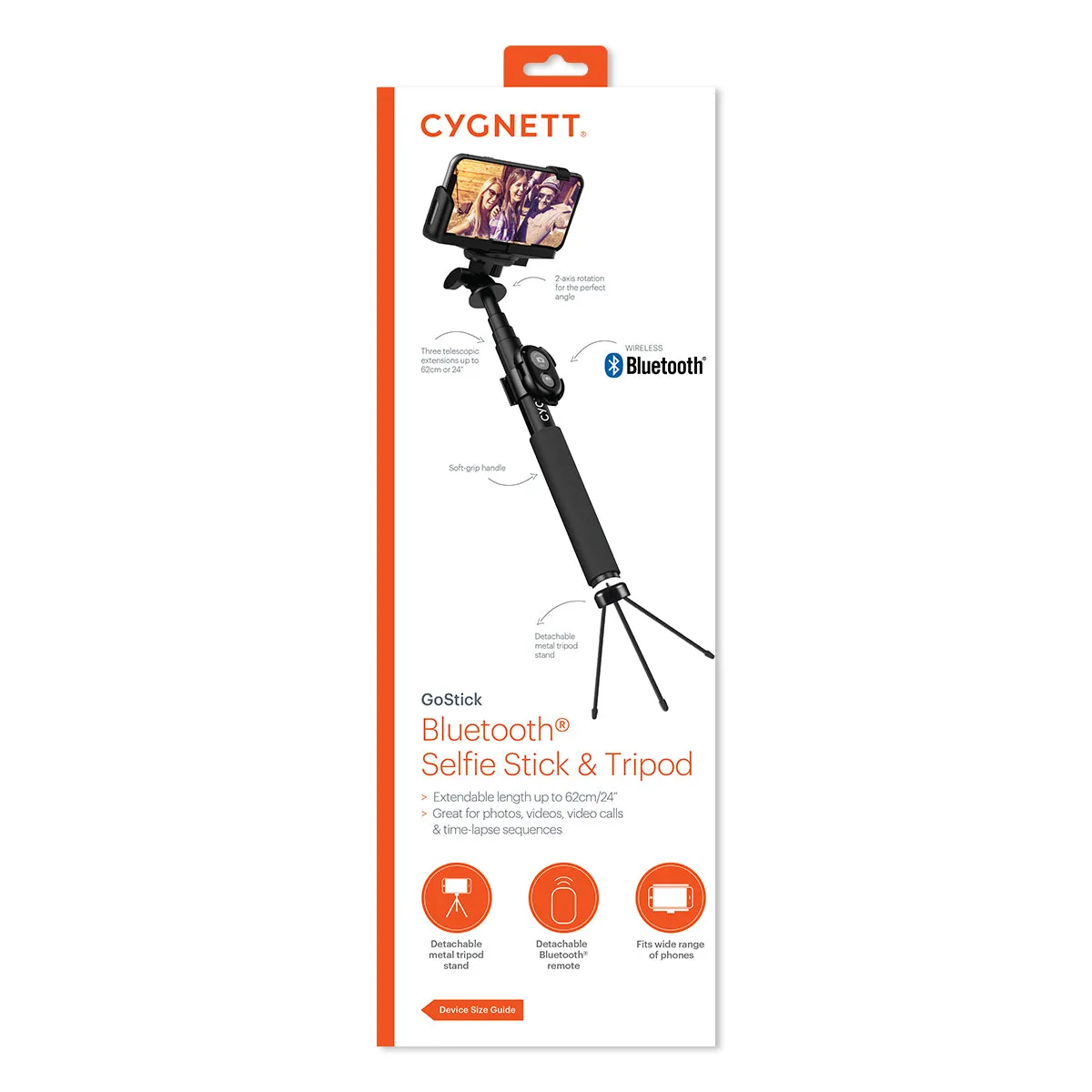 Cygnett GoStick Bluetooth Selfie Stick And Tripod