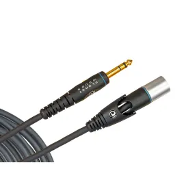D'Addario 5' XLR Male To 1/4 Inch - Custom Series Microphone Cable