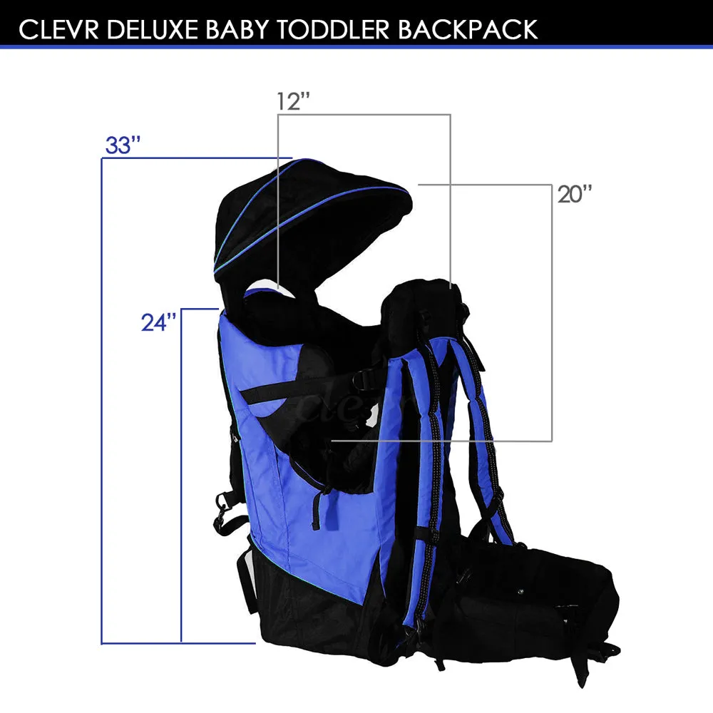 Deluxe Baby Backpack Child Carrier, Blue