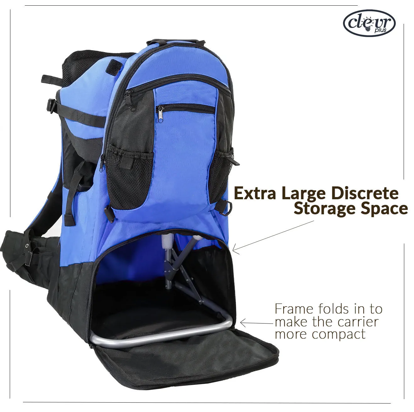 Deluxe Baby Backpack Child Carrier, Blue