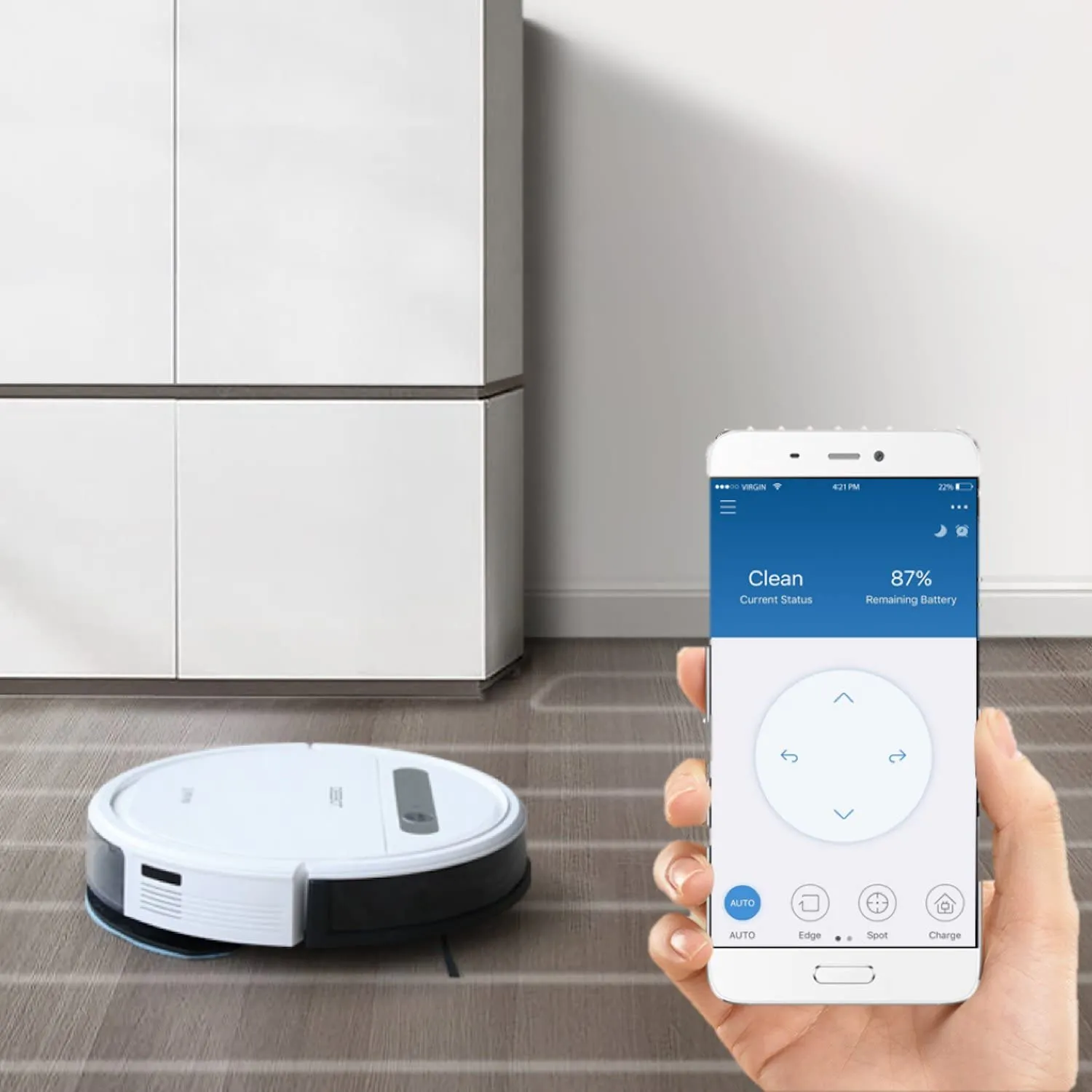 ECOVACS Deebot 610, Smart Robotic Vacuum, for Carpet, Bare Floors, Pet Hair, OZMO Mopping Technology, Alexa Compatible - (White)