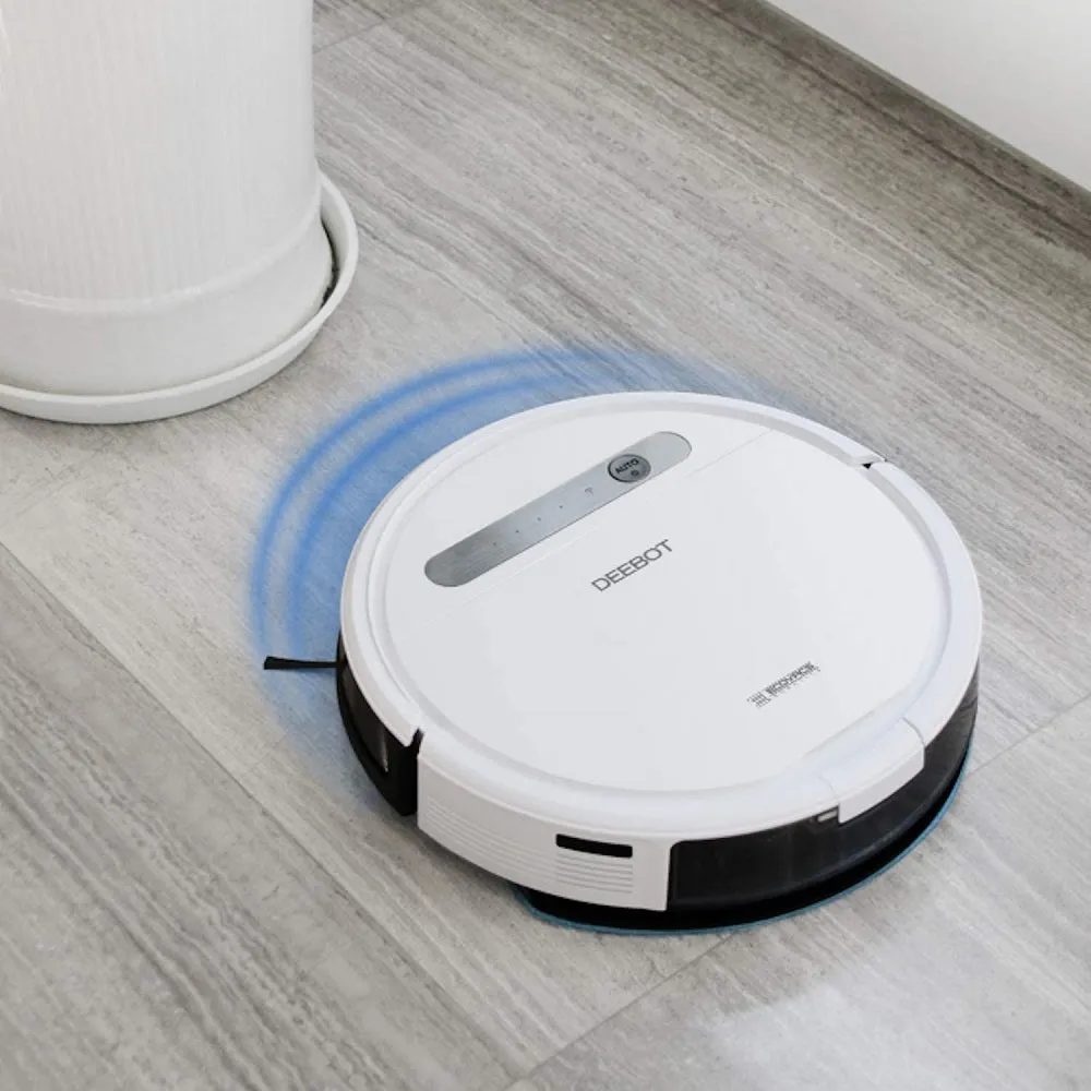 ECOVACS Deebot 610, Smart Robotic Vacuum, for Carpet, Bare Floors, Pet Hair, OZMO Mopping Technology, Alexa Compatible - (White)