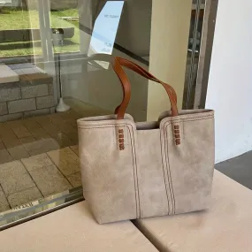 Fashion Casual Shoulder Bag, Large Capacity Commuting Tote Bag