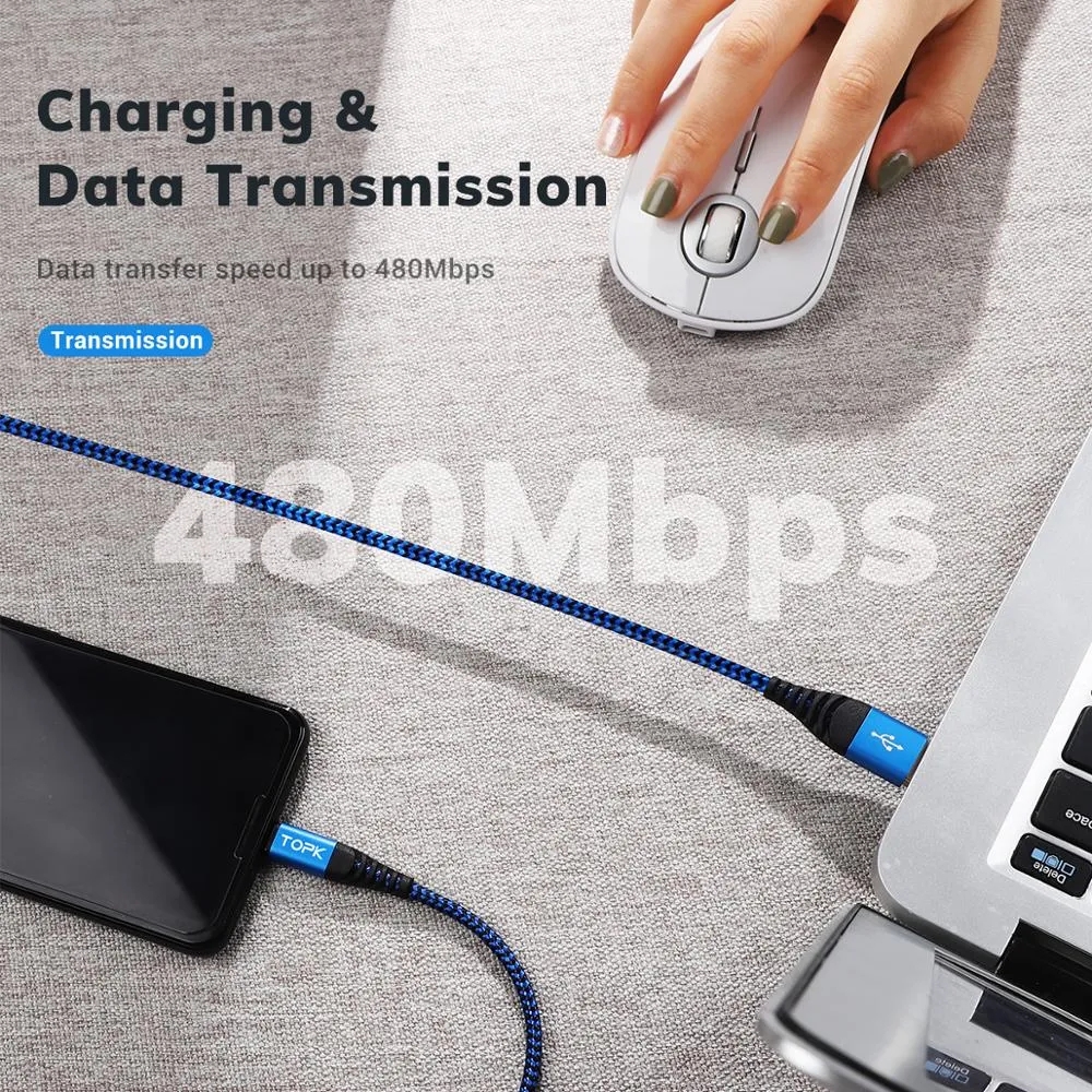 Fast Charging Micro USB & Type C Cable