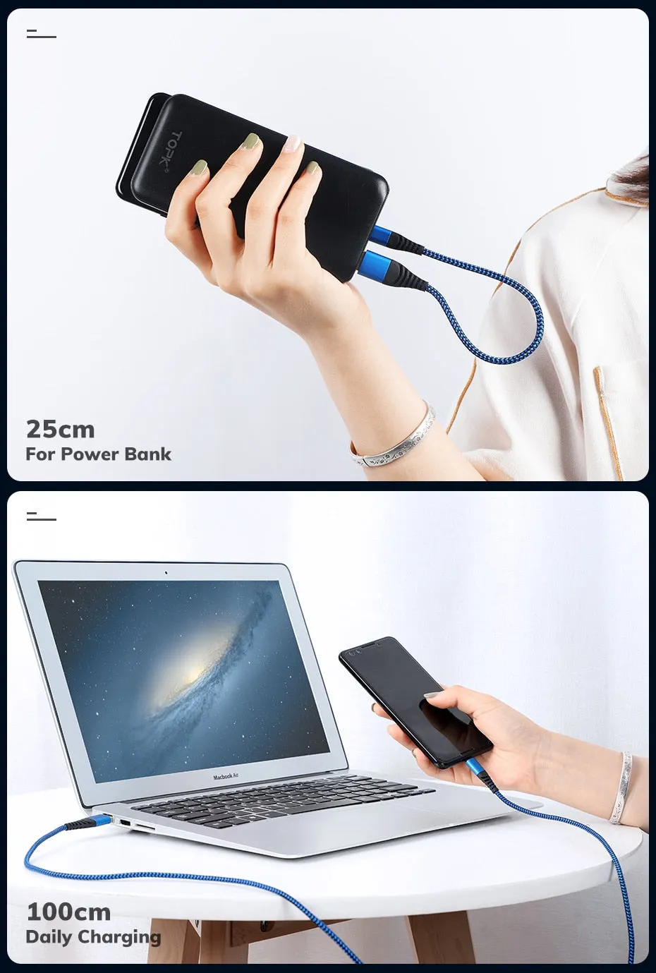 Fast Charging Micro USB & Type C Cable