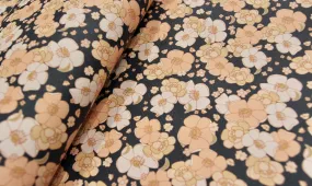 Floral on Black | 18" Vinyl Roll