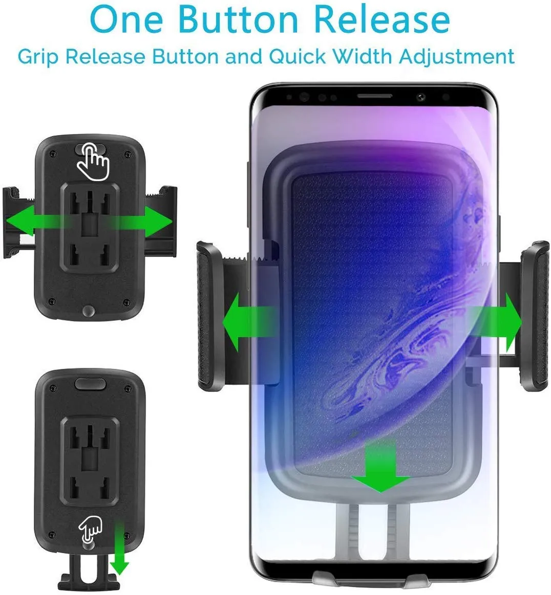 Galaxy Wireless Car Cup Holder Phone Mount Longer Neck & 360° Rotatable Cradle for Samsung Galaxy S10 Plus/S10/S9/S9 Plus/S8 Plus/S8/S7 Edge/S7/S6 Edge Plus/S5 Cup Mount