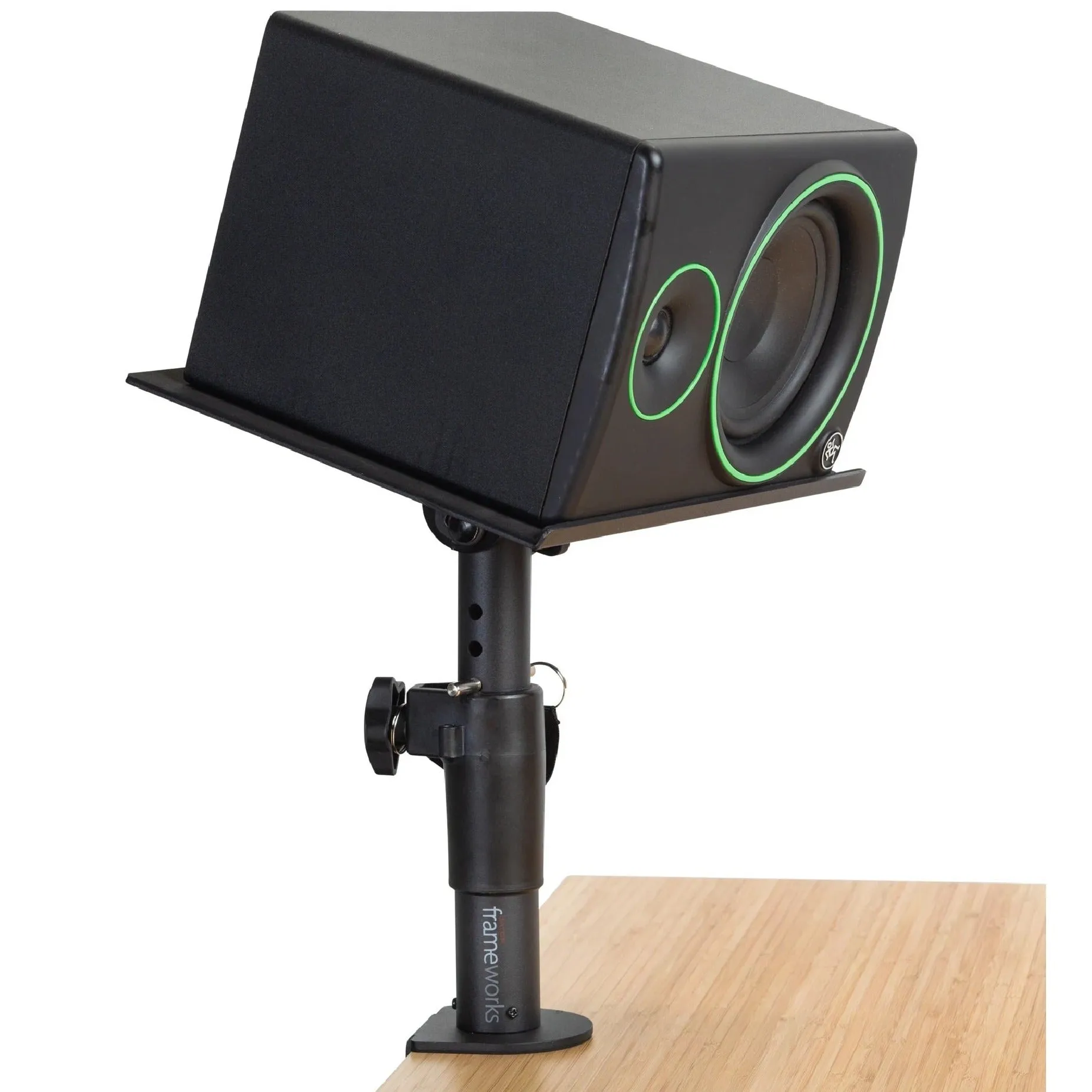 Gator GFWSPKSTMNDSKCM Desk-Clamp Studio Monitor Stand - Adjustable Height