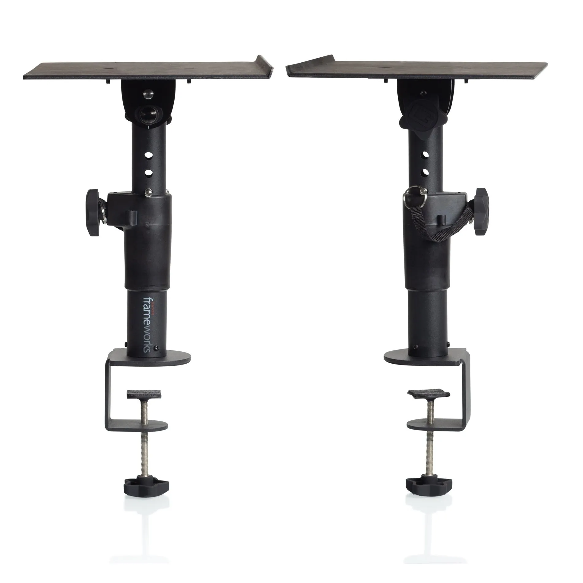 Gator GFWSPKSTMNDSKCM Desk-Clamp Studio Monitor Stand - Adjustable Height