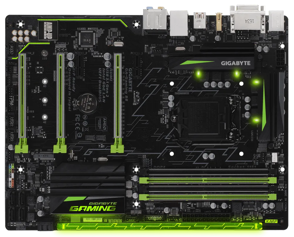 Gigabyte GA-Gaming B8 Desktop computer motherboard B250 1151 socket ddr4 ATX HDMI