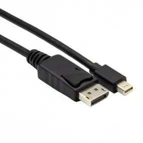 Gizzu Mini Dp To Dp 4K 30Hz|4K 60Hz 3M (Thunderbolt 2 Compatible) Cable - Black