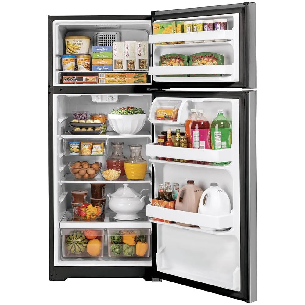 GTE17GSNRSS - REFRIGERATORS - GE - Top Freezer - Stainless Steel - Open Box