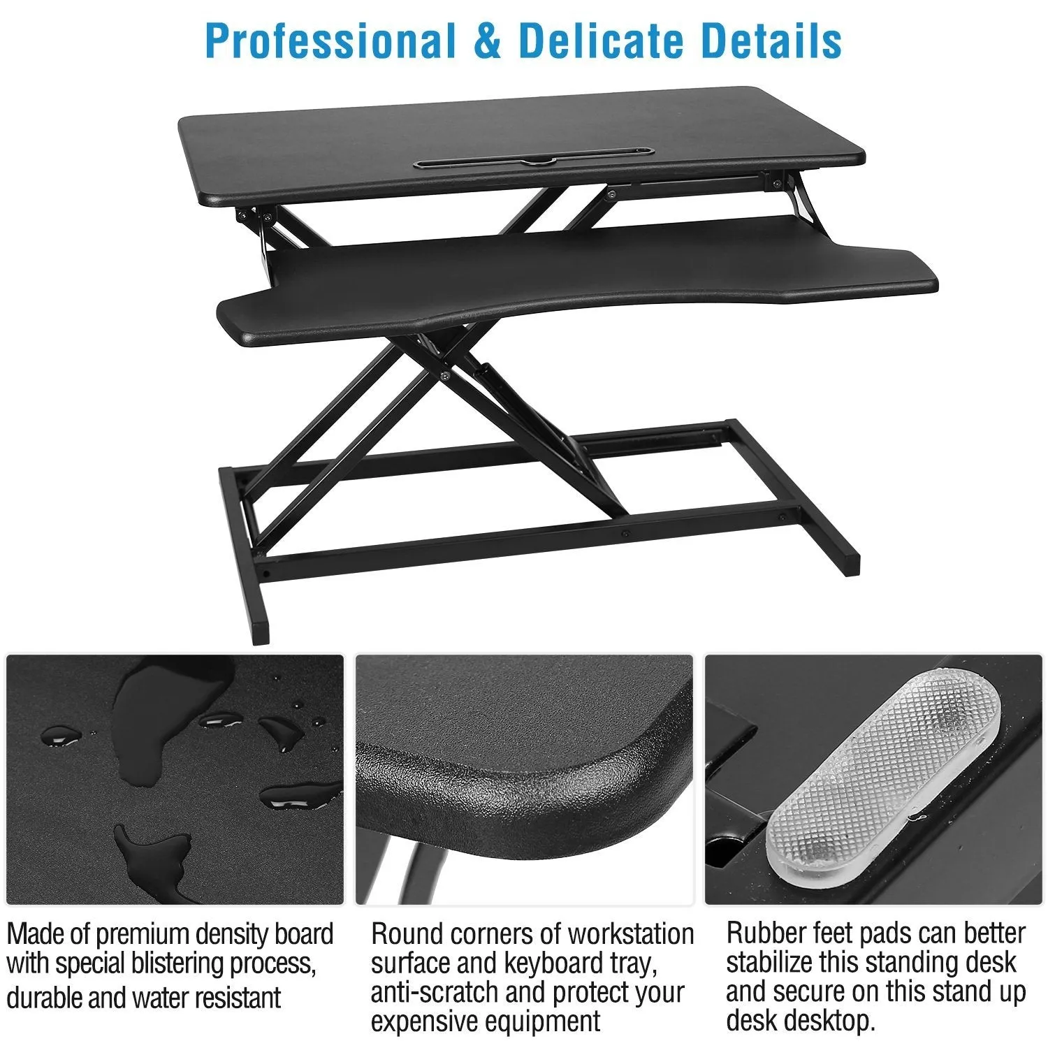 Height Adjustable Standing Desk Converter Workstation