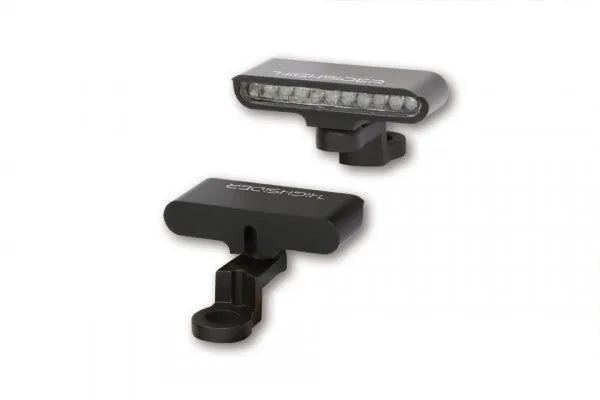 HIGHSIDER 204-105 LED Indicator "STRIPE" Clear Lens with Bracket (Pair) - Black