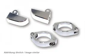 HIGHSIDER 220-216419 CNC Alu Indicator Bracket Set for 47-54 mm Forks - Chrome