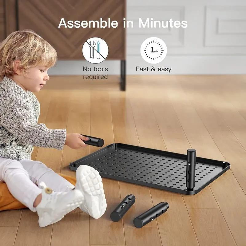 HUANUO Monitor Stand Riser 3 Height Adjustable, Monitor Riser with Airflow Vents, Laptop Stand for Desk, Desk Organizer