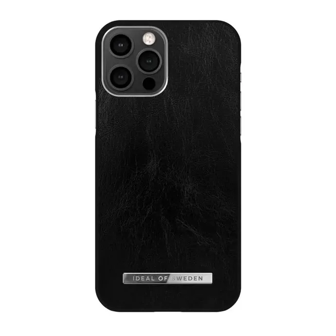 iDeal of Sweden Stylish Ateliar Rear Case Cover for Apple iPhone 12/12 Pro - Glossy Black/Silver