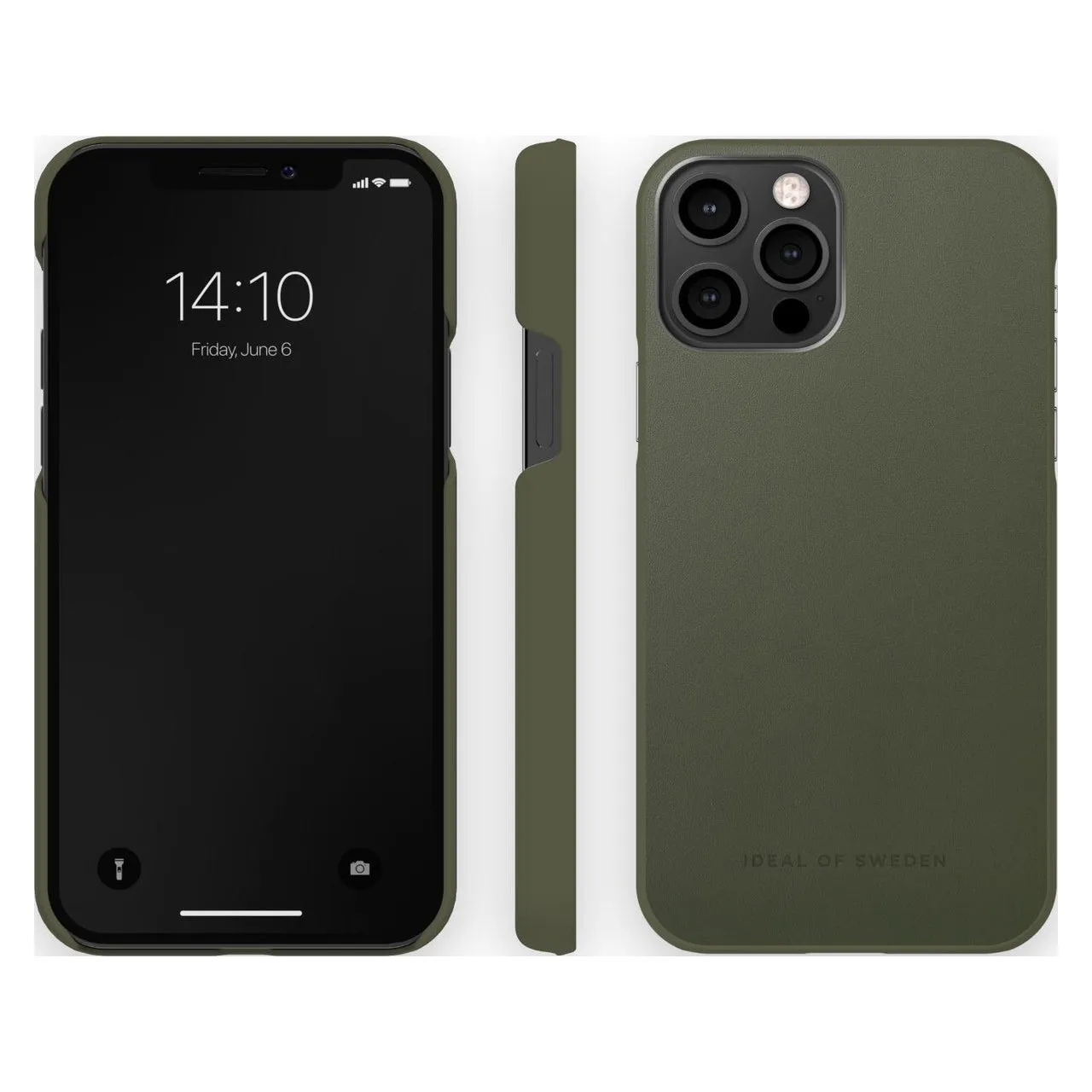 iDeal of Sweden Stylish Ateliar Rear Case Cover for Apple iPhone 12/12 Pro - Intense Khaki