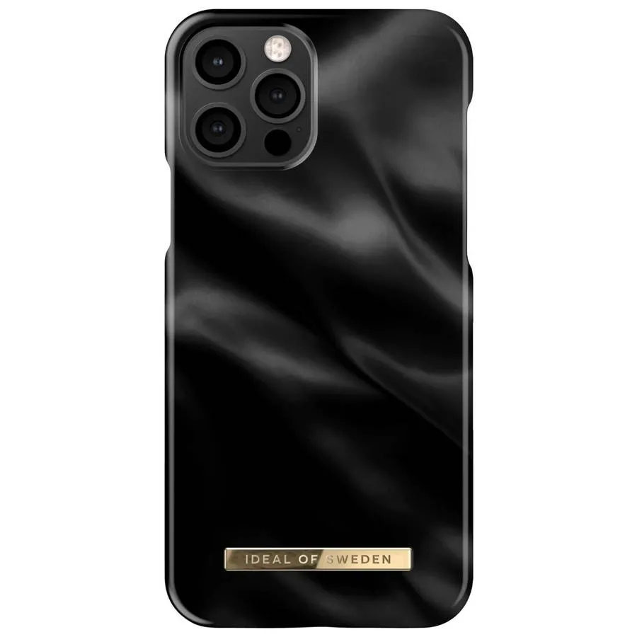 iDeal of Sweden Stylish Fashion Rear Case Cover for Apple iPhone 12/ 12 Pro - Black Satin