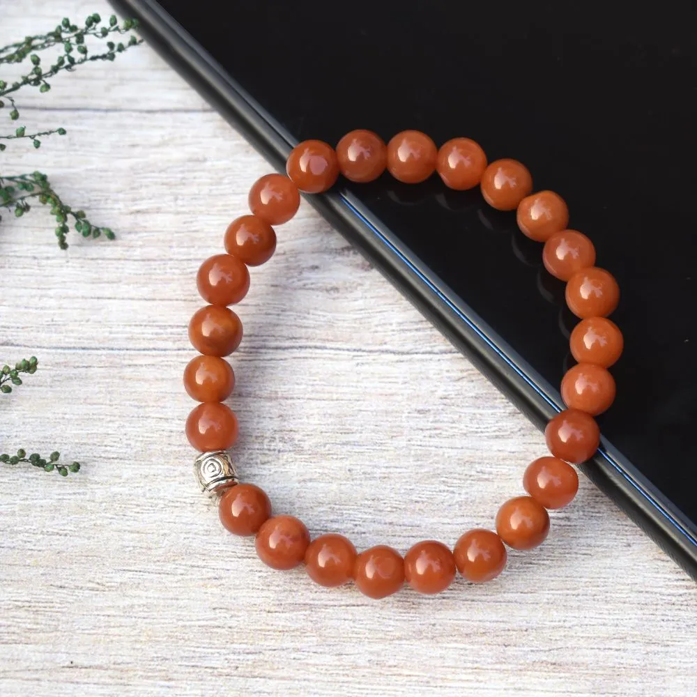 Indian Jade Semi-Precious Stone Bracelet | Luck | Abundance | Mental Stability