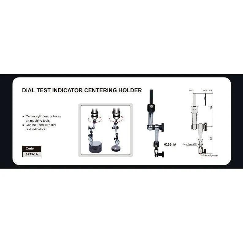 Insize Dial Test Gauge Indicator Holder Mechanical Lock Series 6295-1A