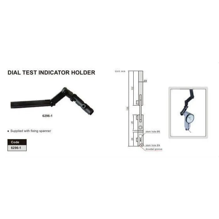 Insize Dial Test Gauge Indicator Holder Round Stem Series 6296-2