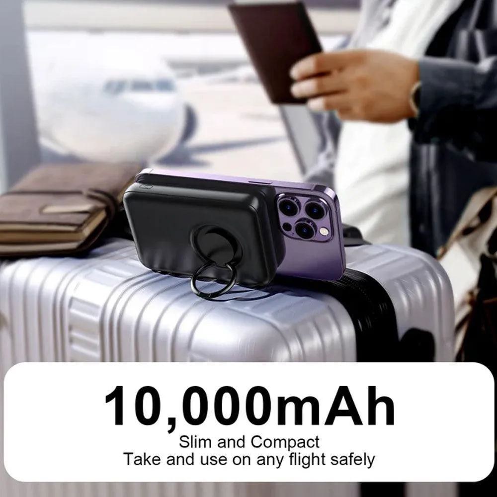 Joyroom JR-W050 Magnetic Wireless Power Bank with Ring Holder USB   Type-C 20W Fast Charging 10000mAh