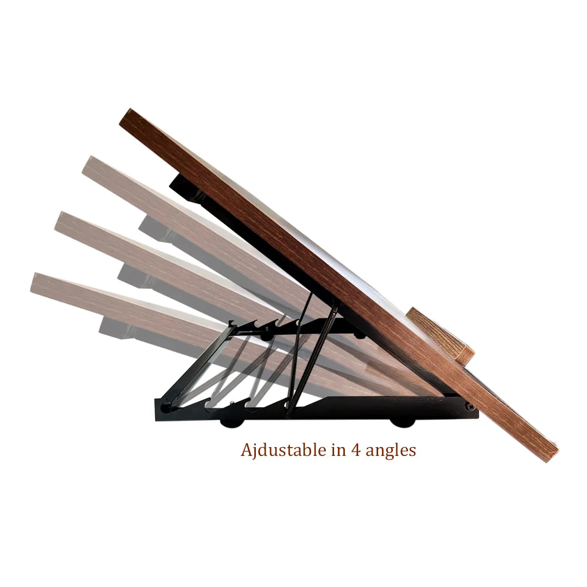 Kawachi Wooden Portable Architect Drafting Table Engineering Drawing Board with 5 Adjustable Angles Size (28" x 19")KW88 Brown-