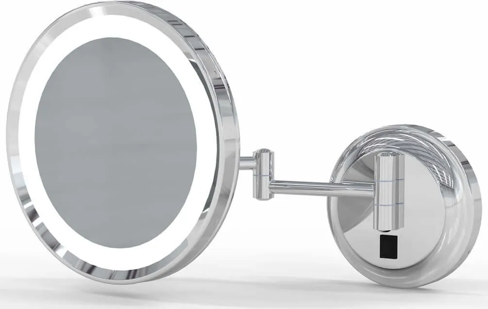 Kimball & Young Hardwired 1-Sided 2-Color LED 5x Make Up Mirror, Polished Chrome   4 Finishes