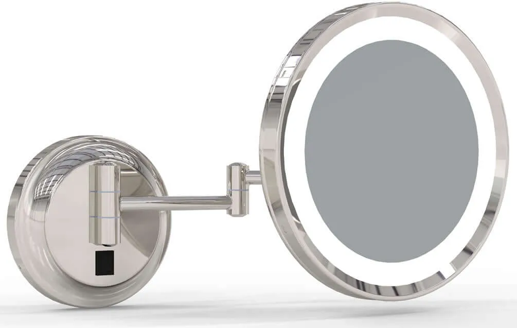 Kimball & Young Hardwired 1-Sided 2-Color LED 5x Make Up Mirror, Polished Chrome   4 Finishes