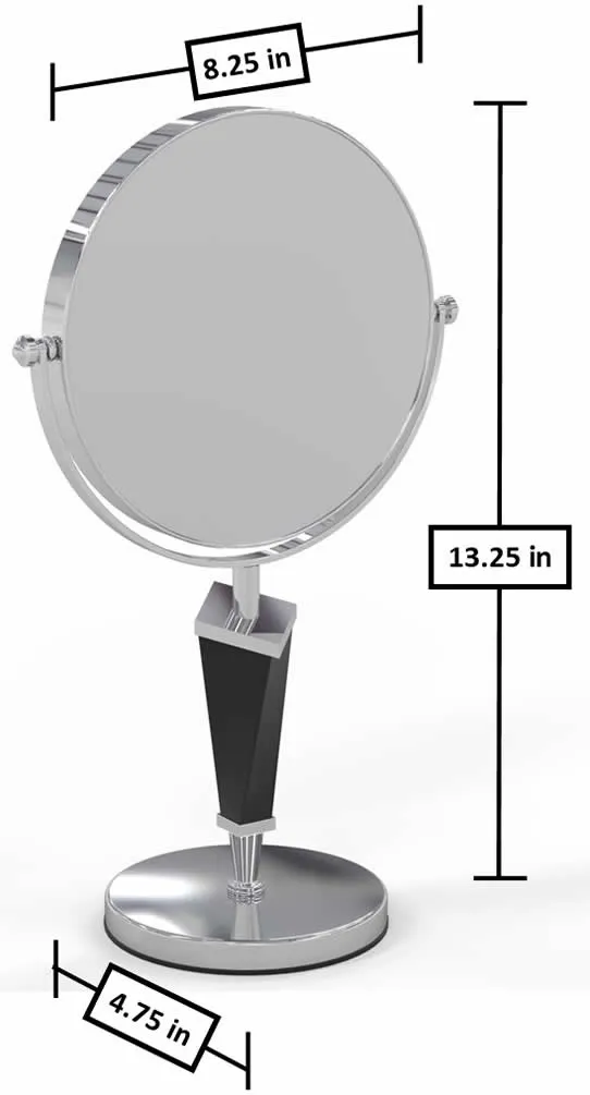 Kimball & Young Mirror Image Helix 5x/1x Chrome & Black Vanity Mirror