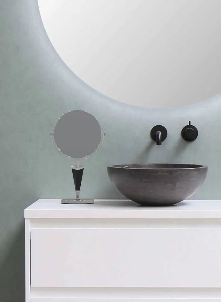 Kimball & Young Mirror Image Helix 5x/1x Chrome & Black Vanity Mirror