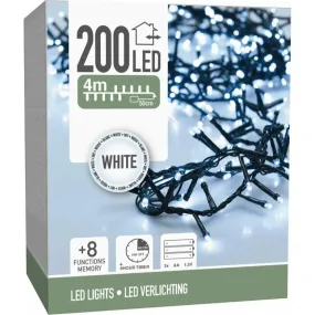 Koopman 200 LED Cool White Micro Cluster Lights - 4m