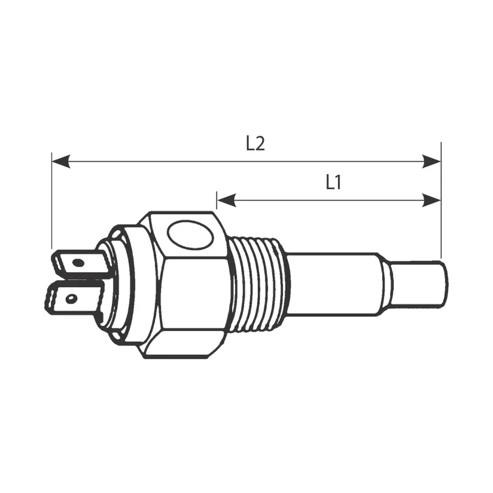 KUS 120C 3/8" Water Temperature Sender with Alarm