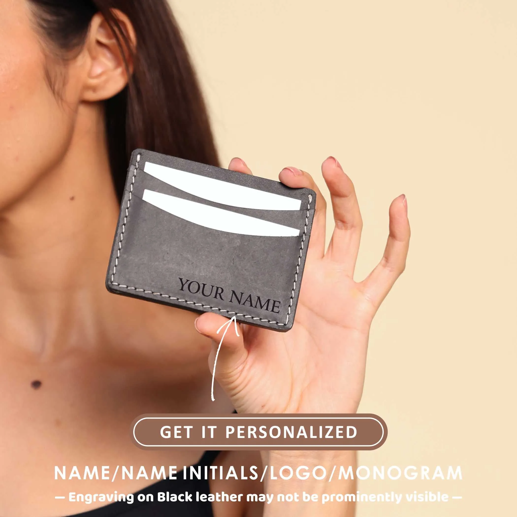 Leather Card Holder Black