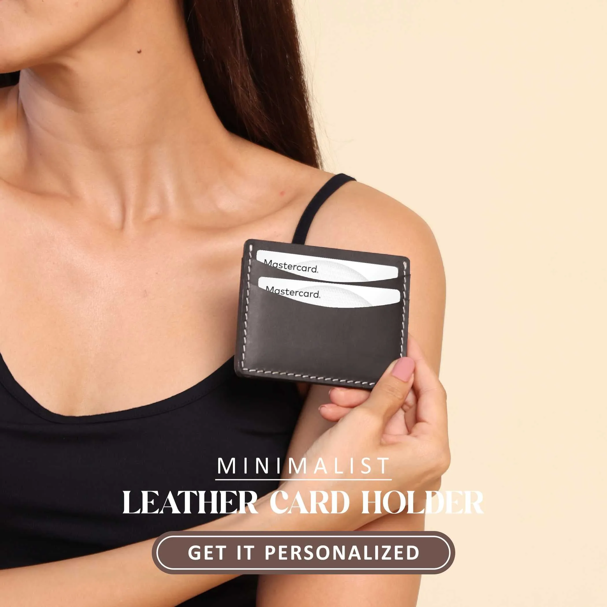 Leather Card Holder Black