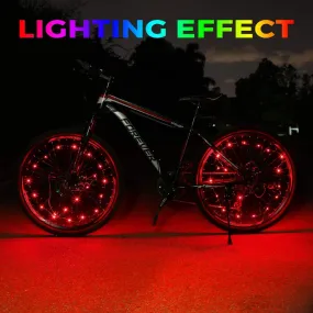 LED Bike Spoke Lights Battery 2-Tire Pack for Night Riding