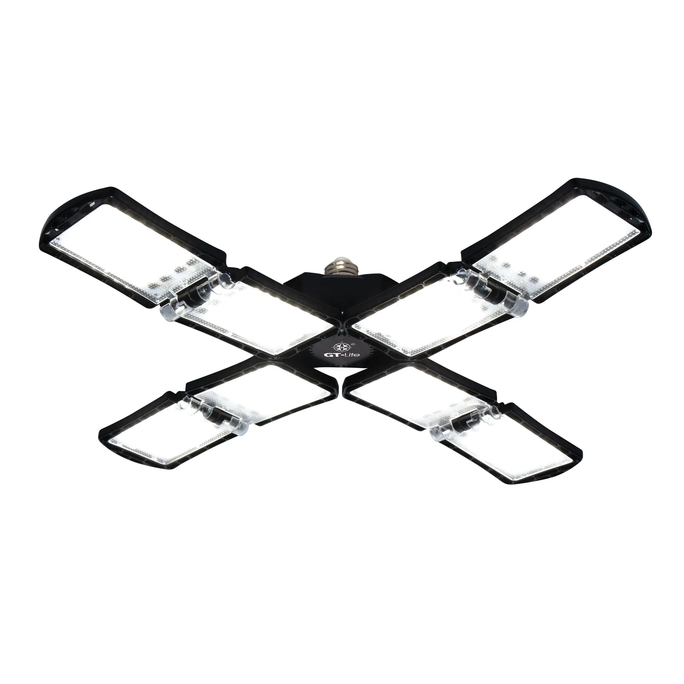 LED Garage Light 200-Watt 20,000 Lumen Adjustable 8-Panel, 1000-Watt Equivalent, 5000K Daylight, E26
