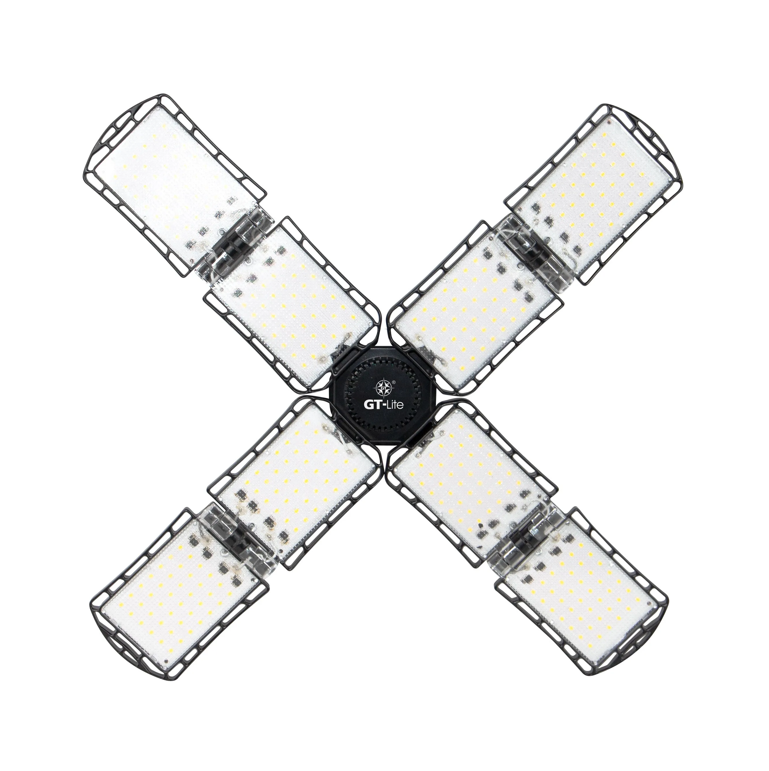 LED Garage Light 200-Watt 20,000 Lumen Adjustable 8-Panel, 1000-Watt Equivalent, 5000K Daylight, E26