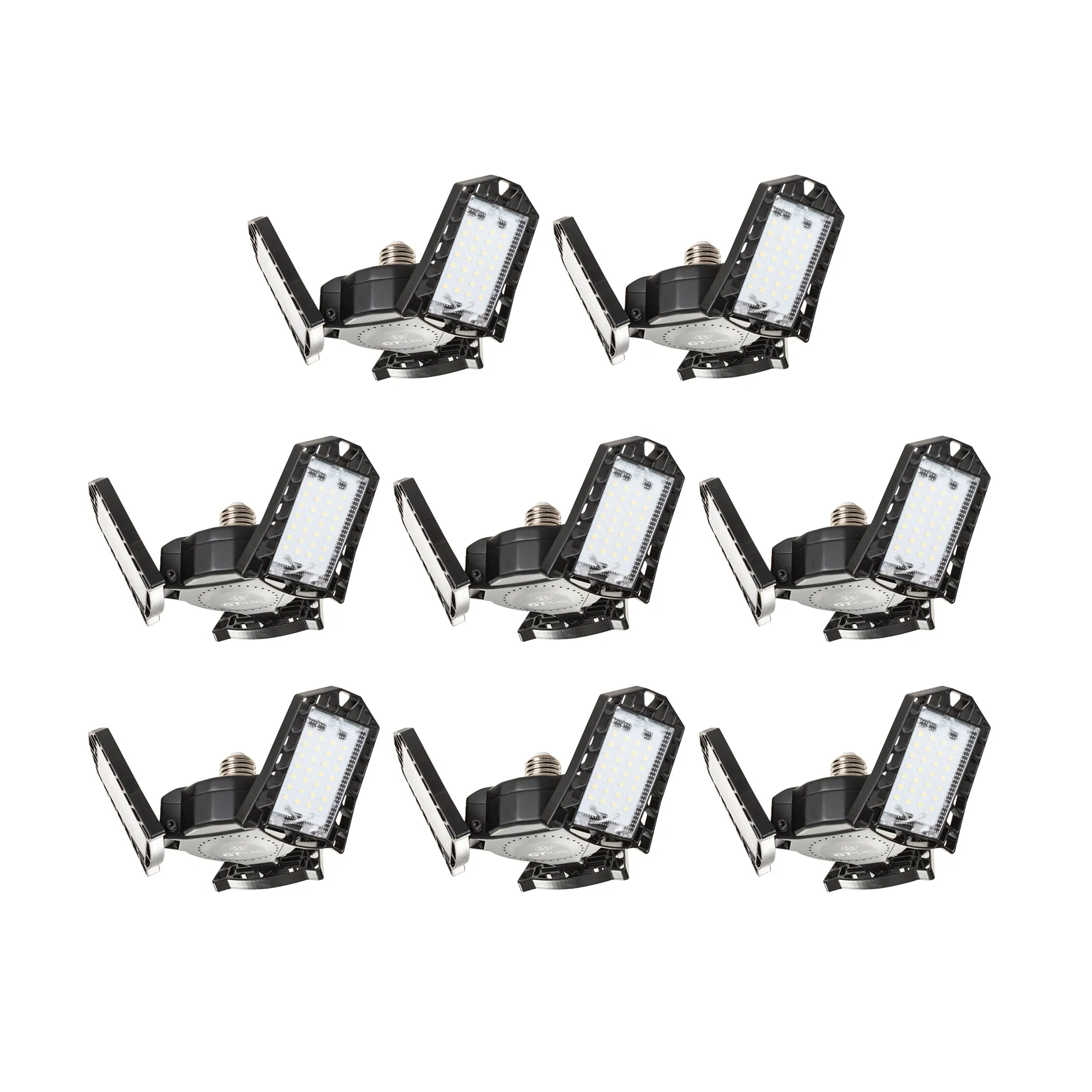 LED Garage Light 60-Watt 6000 Lumen, Adjustable 3-Panel Bulb, 300-Watt Equivalent, 5000K Daylight, E26