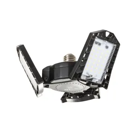 LED Garage Light 60-Watt 6000 Lumen, Adjustable 3-Panel Bulb, 300-Watt Equivalent, 5000K Daylight, E26